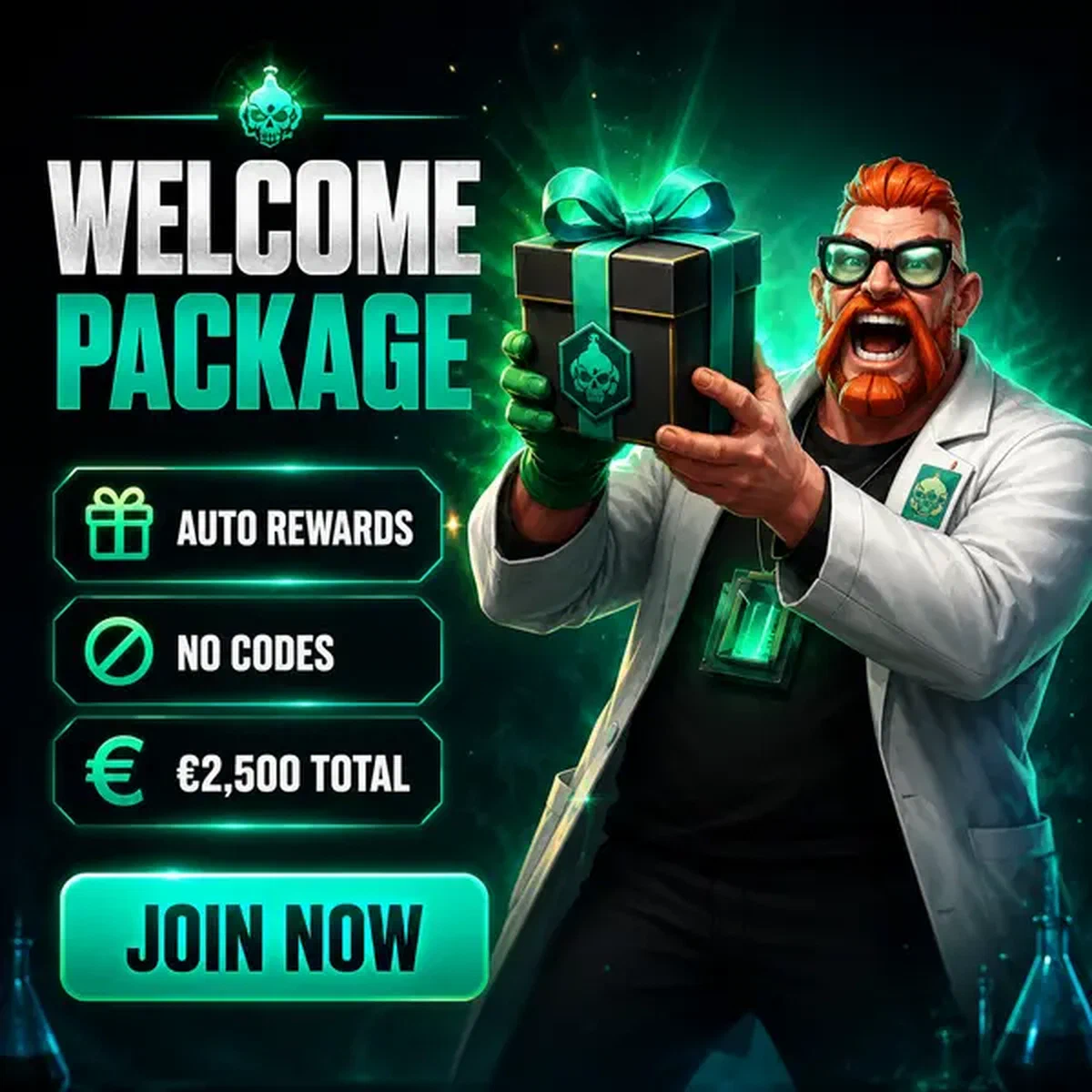 The Hype Chemist met geschenkdoos viert Boomzino registratiebeloningen